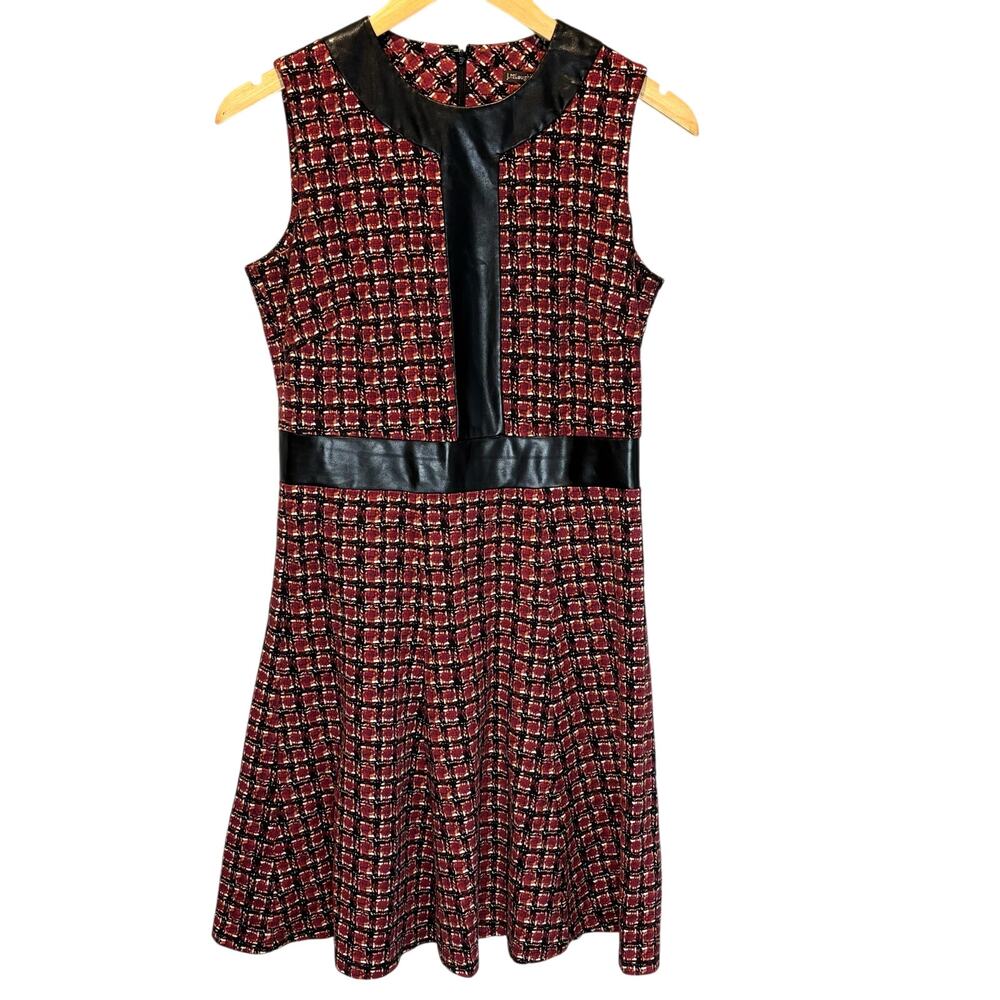 J. McLaughlin Sleeveless Poppy Manhattan Plaid Fit & Flare Dress - size Small
